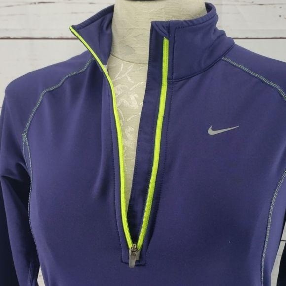 Nike Dri Fit Pullover Fitted Blue Jacket‎ - Picture 5 of 8